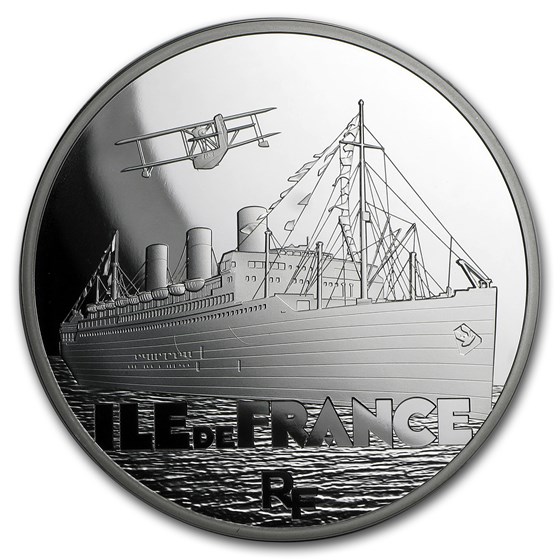 2016 5 oz Silver €50 Great French Ships Proof (The Ile de France) 2016 5 oz Silver €50 Great French Ships Proof (The Ile de France)